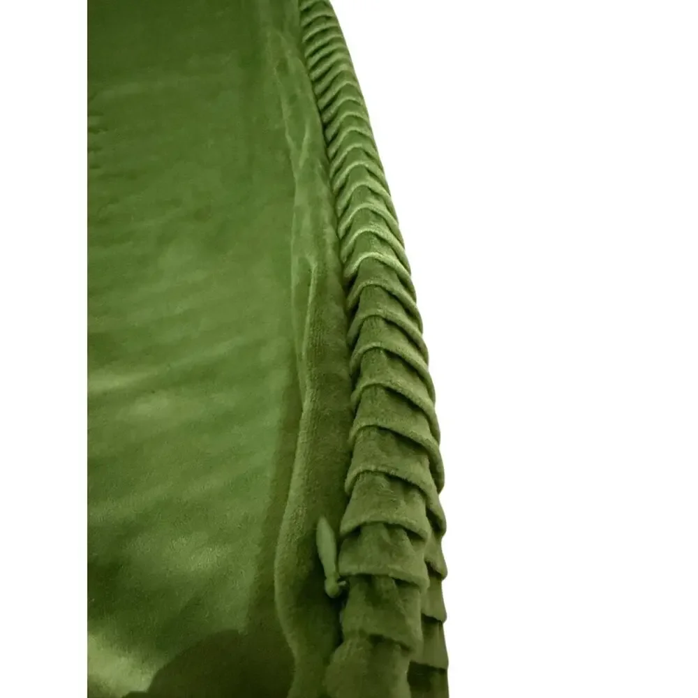 Lillian August Home Ribbed Velvet 15x22 Two Pillow Covers Set| Olive Green